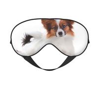 Perro Papillon Esponjoso, Cubreojos completos Antifaz bloqueador de luz Antifaz para dormir Antifaz suave con los ojos vendados Noche