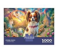 Perro paraíso Escena 1000 Piezas Rompecabezas De Habilidad Lógica para Armar Uno Mismo Caballero Carlos Hound Genial para Eventos Sociales Y Regalo Ideal para Entusiastas 70x50cm/1000pcs