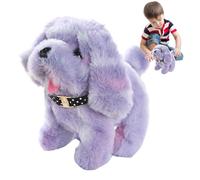 Perro parlante caminando, para perros en movimiento para niños | Cachorro de peluche - Perro electrónico de paseo interactivo, adorable perro robot electrónico realista para niños, raga