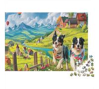 Perro Pastor 1000 Piezas Cartón Resistente Perro Adorable Lote Rompecabezas Adultos Principiantes Relajación Diversión Familiar Más Vendido 70x50cm/1000pcs