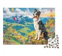 Perro Pastor 1000 Piezas Cartón Resistente Perro Adorable Lote Rompecabezas Adultos Principiantes Relajación Diversión Familiar Más Vendido 70x50cm/1000pcs