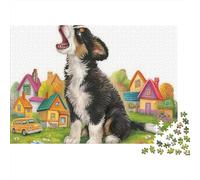 Perro Pastor 1000 Piezas Cartón Resistente Perro Adorable Lote Rompecabezas Adultos Principiantes Relajación Diversión Familiar Más Vendido 38x26cm/1000pcs