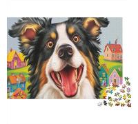 Perro Pastor 1000 Piezas Stock De Cartas Premium Paquete De Rompecabezas Entusiastas De Jigsaw Senior Difícil Desafío Decoración De Paredes Paquete De Valor 52x38cm/1000pcs
