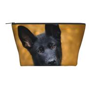 Perro Pastor alemán Negro Impreso, Bolsa de artículos de tocador Bolsa de Maquillaje Bolsa de cosméticos Bolsa de artículos de tocador de Viaje portátil