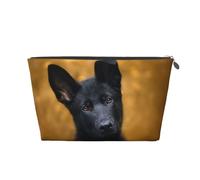 Perro Pastor alemán Negro Impreso, Bolsa de artículos de tocador Bolsa de Maquillaje Bolsa de cosméticos Bolsa de artículos de tocador de Viaje portátil