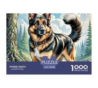 Perro Pastor alemán Puzzle 1000 Piezas para Entretenimiento Creativo Regalo Diversión Decoración del Rompecabezas Juguetes Desafiantes Adultos Y Niños A Partir De 12 Años 52x38cm/1000pcs