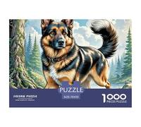 Perro Pastor alemán Puzzle 1000 Piezas Pasatiempo Creativo Clásicos Regalos Obra De Arte Rompecabezas Juguetes Desafiantes para Adultos Y Niños 70x50cm/1000pcs