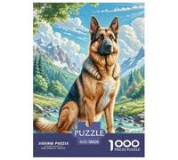 Perro Pastor alemán Rompecabezas De 1000 Piezas para Adultos Y Niños Clásicos Desafiante Pintura Juego Familiar 38x26cm/1000pcs