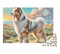 Perro Pastor Atlas 1000 Piezas Rompecabezas Colorido Actividades Familiares ovejasdog in Desert Jigsaw Desafíos Difíciles para Familiares Y Amigos 70x50cm/1000pcs