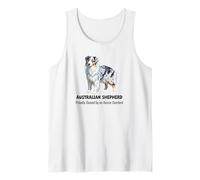Perro Pastor Australiano orgullosamente Propiedad de un señor Supremo Australiano Camiseta sin Mangas