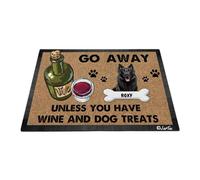 Perro Pastor Belga: Aléjate A Menos Que Tengas Vino Y Golosinas para Perros Alfombra Puerta Antideslizante Felpudo De Entrada Divertidos Tapete para Puerta para Jardín Cuarto Cocina 40X60 Cm