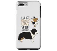Perro Pastor con Corazones Que Realmente Amo a los Perros pastores galeses Carcasa para iPhone 7 Plus/8 Plus