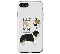 Perro Pastor con Corazones Que Realmente Amo a los Perros pastores galeses Carcasa para iPhone SE (2020) / 7/8