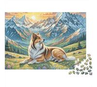 Perro Pastor de Asia Central 1000 Piezas Rompecabezas Colorido DecoracióN Familiar Perro Pastor on Mountain Jigsaw Desafíos Difíciles para Familiares Y Amigos 38x26cm/1000pcs