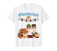 Perro Pastor de Las Shetland de Sheltie Oktoberfest Camiseta gráfica económica, Hombre, Blanco, XL