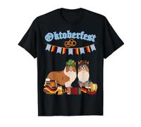 Perro Pastor de Las Shetland de Sheltie Oktoberfest Camiseta gráfica económica, Hombre, Negro, XL