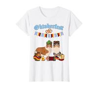 Perro Pastor de Las Shetland de Sheltie Oktoberfest Camiseta gráfica económica, Mujer, Blanco, M