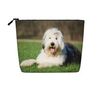 Perro Pastor inglés Antiguo,Neceser de Maquillaje de imitación Lino, Neceser de Viaje portátil