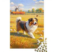 Perro Pastor inglés Puzzle Adulte 1000 Pièces Jeu Éducatif Jouets Défi Artisanat Cadeau Famille Décor À La Maison Jeu D'adresse Pour Toute La Famille 1000pcs (75x50cm)