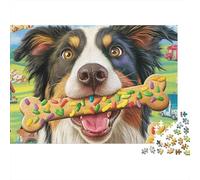 Perro Pastor Rompecabezas Premium 1000 Piezas - Piezas Resistentes, Diversión Familiar, Póster Incluido, Embalaje Lujo, 38x26cm/1000pcs