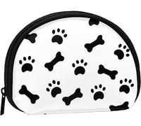 Perro Pata Estampado Huesos Mujeres y niñas Lindo Moda Monedero Cartera Bolsa Cambio Bolsa Llavero
