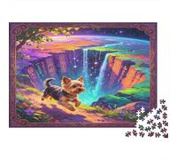 Perro Pequeño Adorable Puzzle de 1000 Piezas Papel para Adultos Paisaje Fantástico Colorido Puzzle para Toda la Familia Relajación Regalo 38x26cm/1000pcs