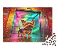 Perro Pequeño Ascensor Colorido Puzzle para Adultos Puzzle de 1000 Piezas Papel Juego de Puzzle 1000 Piezas Relajación Regalo Hogar 52x38cm/1000pcs