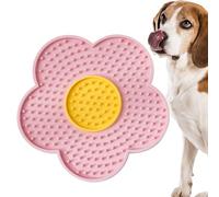 Perro pequeño likmat - estera de alimentación lenta para una dieta saludable | Lick Pad, Flower Silicone Mat para el cuidado, clavado, baño, del estrés