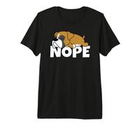 Perro Perezoso Boxer Gracioso Nope Not Today Camiseta Premium