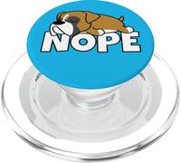 Perro Perezoso Boxer Gracioso Nope Not Today PopSockets PopGrip para MagSafe