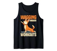 Perro Pilates Wagging A Través De Entrenamientos Divertido Pilates Amante Camiseta sin Mangas