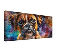 Perro Pintura de Diamante 5D Completa Kit Diamond Painting Amarillo Manualidades Adultos, Cuadro Diamantes Cristal Art Punto de Cruz Set para Decoración Pared, Regalo dia del Padre 70x140cm 0Z-133