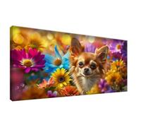 Perro Pintura de Diamante 5D Completa Kit Diamond Painting Feo Manualidades Adultos, Cuadro Diamantes Cristal Art Punto de Cruz Set para Decoración Pared Hogar, Regalo dia del Padre 40x90cm 0Z-871