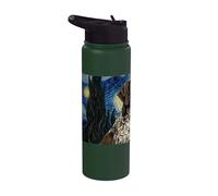 Perro Pointer Portugués Van Gogh Noche Estrellada Stainless Steel Insulated Water Bottle
