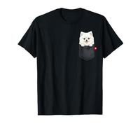 Perro Pomerania en el Bolsillo Mirando Lindo Cachorro Perro Camiseta