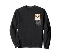 Perro Pomerania en el Bolsillo Mirando Lindo Cachorro Perro Sudadera