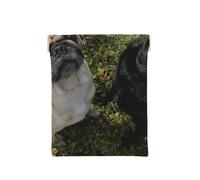 Perro Pug Blanco Y Negro, Squeeze Top Wallet Bolsa de Almacenamiento para Mujer Monedero pequeño Bolsa de Cambio