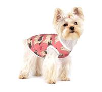 Perro Pug con Forma de corazón para el Día de San Valentín,Camiseta de algodón sin Mangas para Mascotas, Chaleco Transpirable, Suave y elástico para Cachorros,S