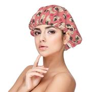Perro Pug con forma de corazón para el Día de San Valentín,Gorro de dormir de satén para adultos - Gorro de dormir elástico para mujer, cubrecabello nocturno
