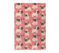 Perro Pug con Forma de corazón para el Día de San Valentín, Rompecabezas de 1000 Piezas, Rompecabezas de Madera para Toda la Familia, decoración de Pared para Adultos y Adolescentes.