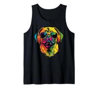 Perro Pug con Gafas de Sol Perros Perro Carlino Camiseta sin Mangas