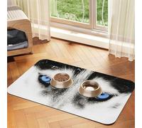 Perro Pug Impreso,Tapete Impermeable para Comida de Mascotas, manteles Individuales para Comida y Agua para Perros y Gatos, tapetes de Cuero sintético para Comida.,40x60cm