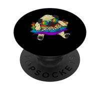 Perro Pug Orgullo Gay Orgullo LGBT LGBTQ Transgénero Arco Iris PopSockets PopGrip Adhesivo
