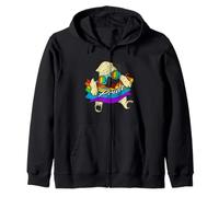 Perro Pug Orgullo Gay Orgullo LGBT LGBTQ Transgénero Arco Iris Sudadera con Capucha