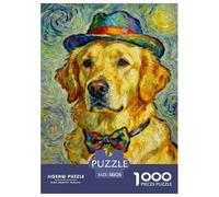 Perro Puzle 1000 Piezas - Juego Familiar, Reto Progresivo, Póster Guía 1:1, 38x26cm/1000pcs