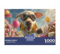 Perro Puzle 1000 Piezas Mascota Adorable Cachorro Adorable - Antiestrés Y Mindfulness, Piezas Firmes, Detalle Fino, Póster Incluido, 38x26cm/1000pcs