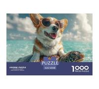 Perro Puzle 1000 Piezas Mascota Adorable - Desafío Decorativo, Mindfulness En Pareja, Póster 1:1, 52x38cm/1000pcs
