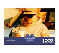 Perro Puzle 1000 Piezas Mascota Adorable - Reto para Mentes Inquietas, Encaje Preciso, Decoración, 70x50cm/1000pcs