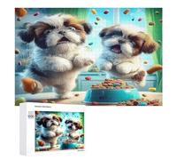 Perro Puzzle 1000 Piezas Moderno DIY Ciencia ficción Rompecabezas para Hombres Y Mujeres A 14 Años Aliviar Estrés Decoración Hogar Estera Portátil 3D 1000 PCS
