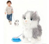 Perro Que Camina y Ladra, Cachorro de Peluche Que Ladra, Lengua Realista Que Lame, Cola Que Se Mueve, con Música y Correa, Perro Cachorro para Regalos de Cumpleaños de Niñas y Niños Style D